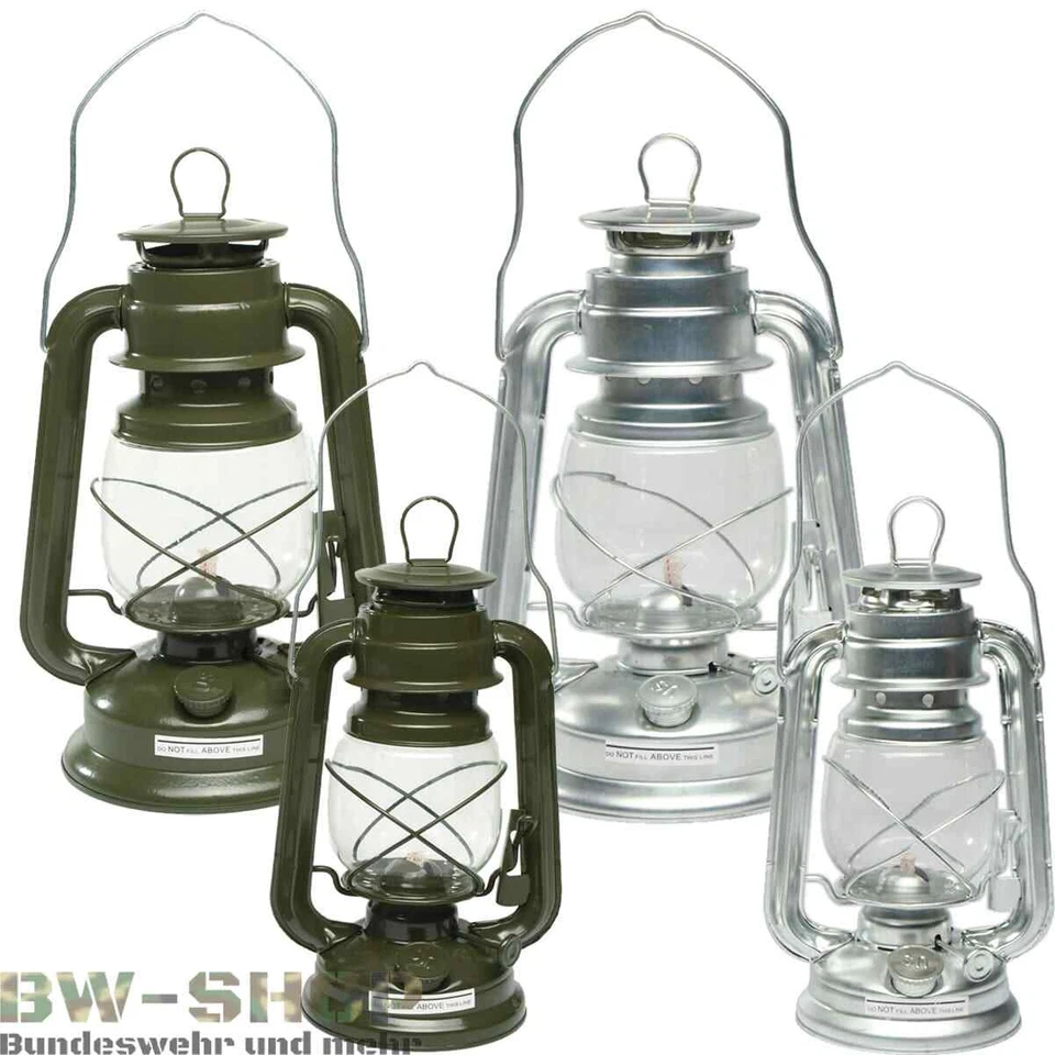 Lanterna tempesta militare zinco olio d'oliva lampada a petrolio campeggio trekking lanterna