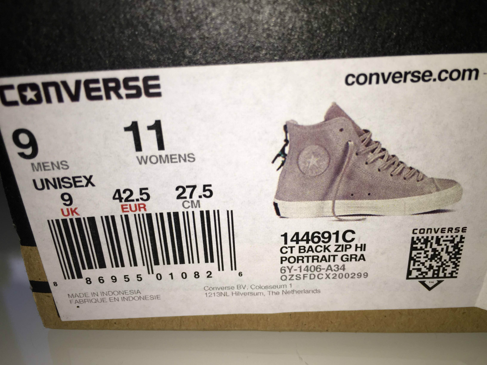 Converse Trainers Chuck Taylor All Star Burnished Hi Top - Grey - RRP £75 -  New | eBay