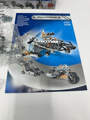 Erector MultiModels Construction Set #5550 10 Models-190+ pieces