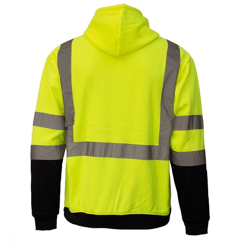 High Visibility Hooded Sweatshirt Class 3 Safety Hoodie,orange or Lime -H8311/12 - Picture 10 of 15
