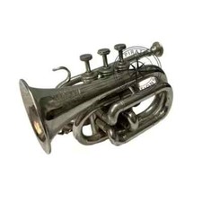 Antique Finish Trumpet Pocket Bugle Horn 3 Valve Mouthpiece Elegant Looking Gift