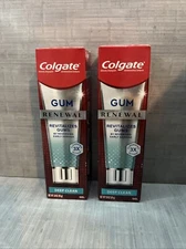 2 x Colgate GUM RENEWAL Revitalizes Gums  Toothpaste DEEP CLEAN 3oz