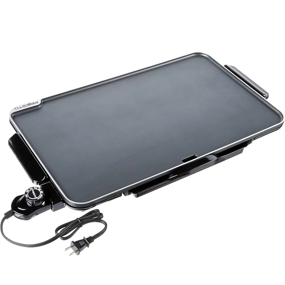 Presto #07072. Slimline Nonstick Electric Griddle. 1500W, Black - Image 3 of 4