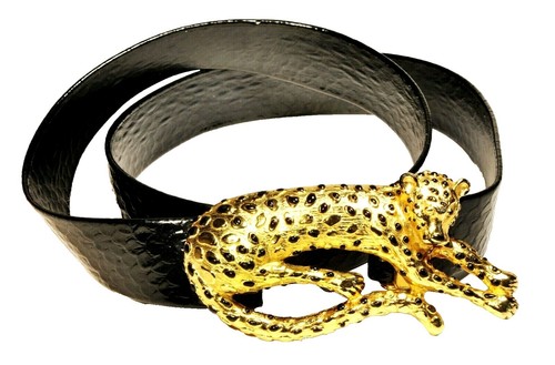 Vintage Hickok Women’s Small Medium Belt African Python Snake Gold Tone Buckle Millennials In Motion Snake Belt for Women Serpent Goth  main image 3