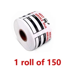 150pcs Oil Change Stickers Service Service Due Reminder Stickers Labels 2 X 2 In