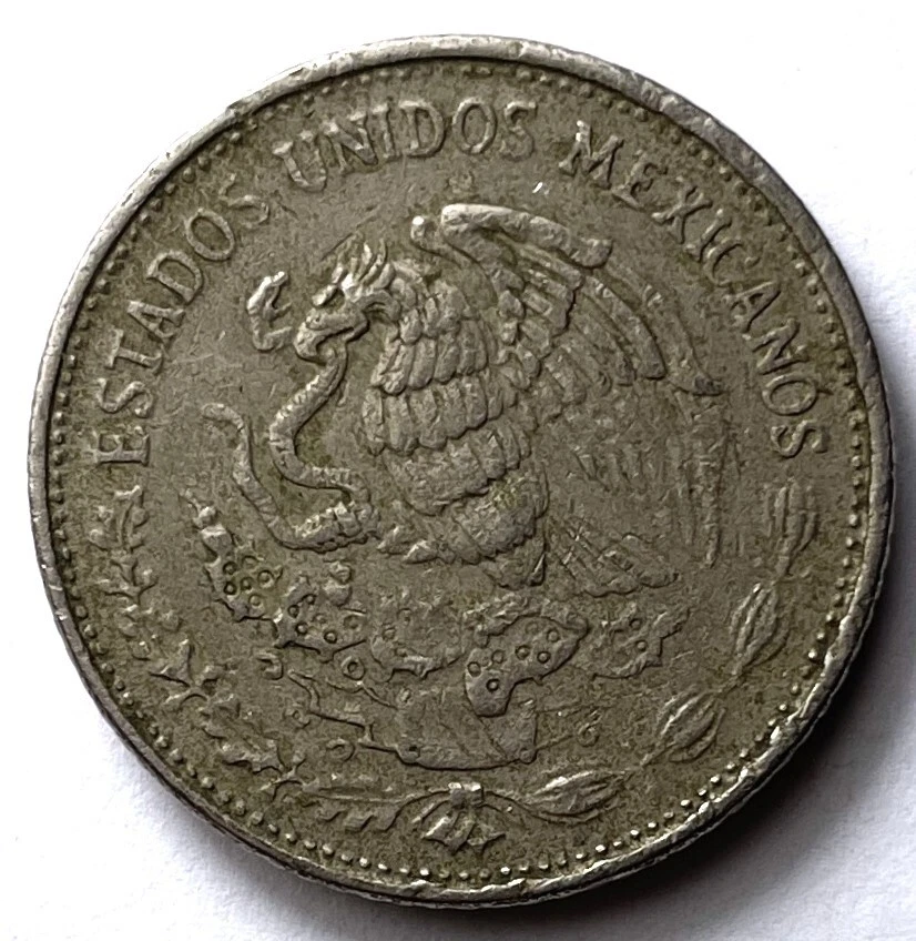 Moneda antigua de 50 pesos Mo México 1987 con Benito Pablo Juárez García y serpiente águila D133 Foto 2 de 2
