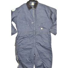 Berne Men 2XL Blue Cotton Work Insulated Overalls Solid STAINED SEE LOGO I417NV