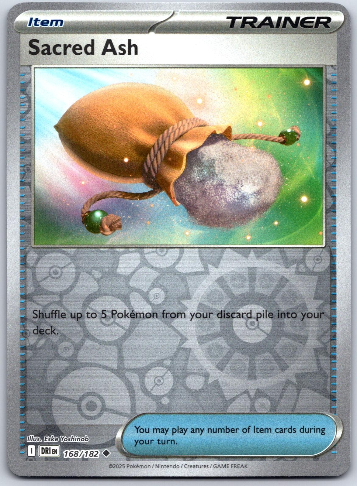 Sacred Ash 168/182 Uncommon Destined Rivals Pokemon Reverse Holo Near Mint