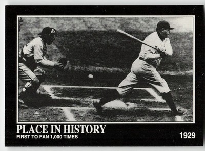 1992 Megacards Babe Ruth #41 First to Fan 1,000 Times BASEBALL New York Yankees