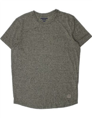 JACK & JONES Herren Regular Fit T-Shirt Oberteil Large Grau Gefleckt Baumwolle BI03