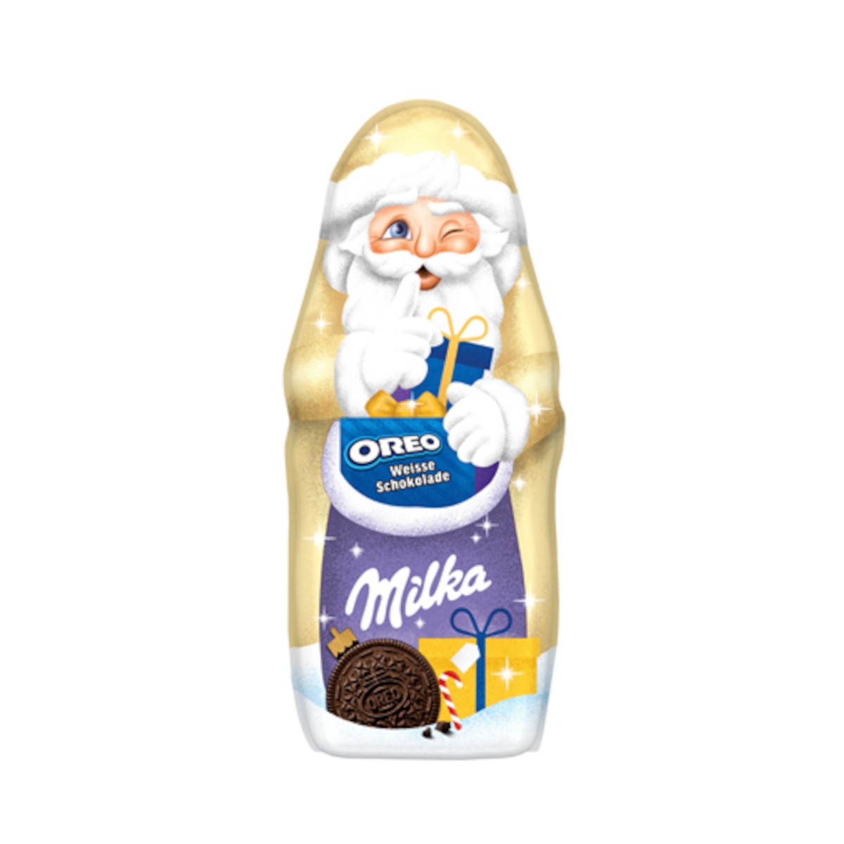 Milka Papá Noel Oreo Blanco Chocolate Blanco Paquete 95g