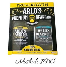 Arlo  s Beard Oil Vanilla Sandalwood / Bergamot  Juniper Scent SET 2 - 2.25 oz