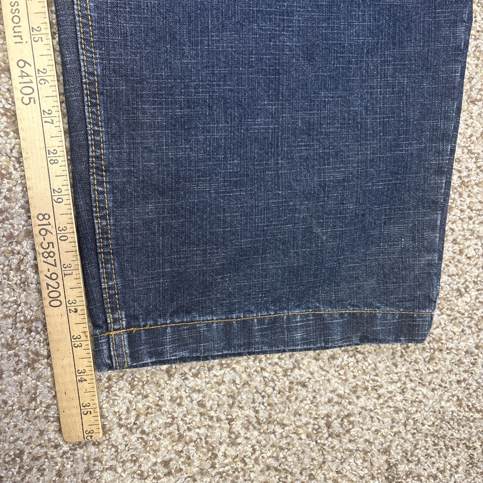 U.S. Polo Assn Jeans Mens 52x34 Denim Dark Wash Vtg Fits 51 X 34 NEW - View 15