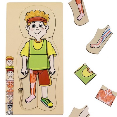 KINOKOSAY My Body Parts Puzzle for Toddlers Kids Girls Boys 28 pieces, Jimmy 