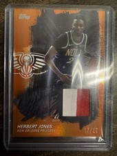 2025 topps basketball game worn 2 color patch herbert jones /25