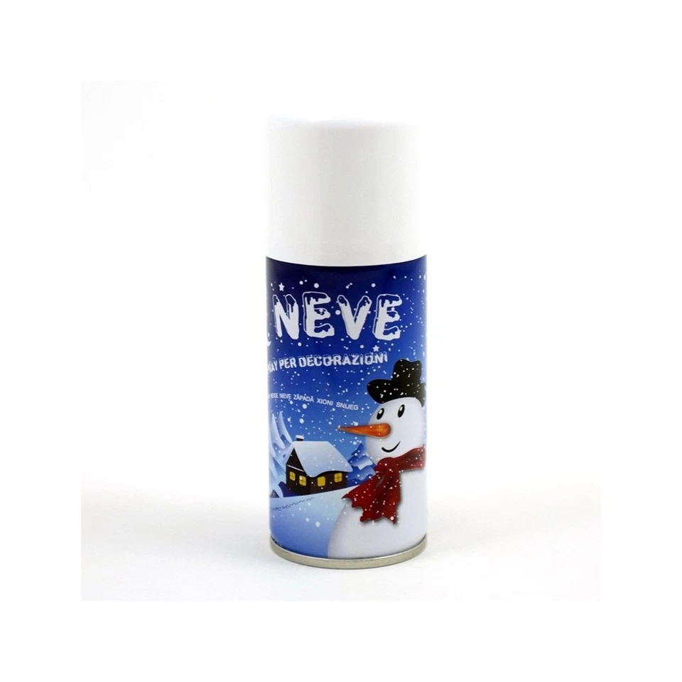 TRADE SHOP TRAESIO Bomboletta Neve Spray Decorazioni Albero Natale Presepe Finestre Vetrine 130ml