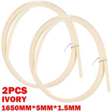 2x Ivory Guitar Binding Purfling Strips ABS Guitar Binding Strip 1650x5x1.5mm US