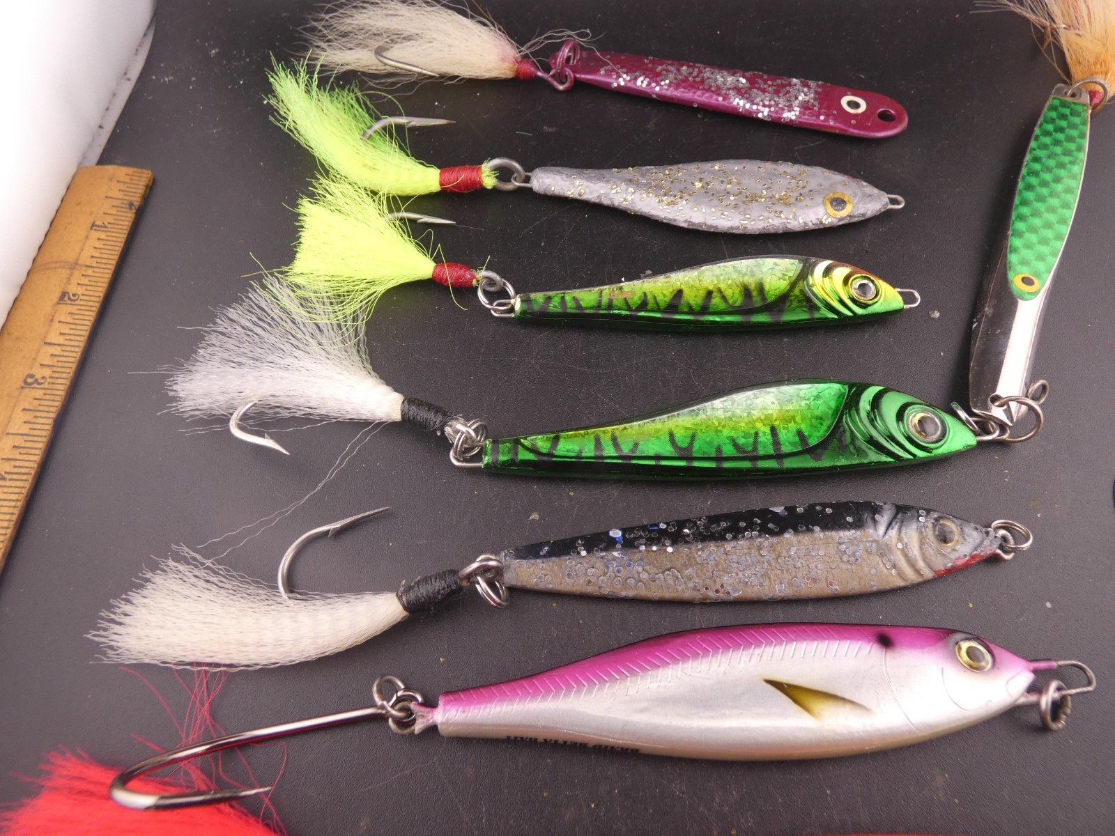 CASTING JIGGING SPOONS DAIMOND JIG 11 PC LOT 3-4 OZ DEADLY DICK KASTMASTER BRAID - Image 3