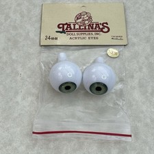 Tallinas Doll Eyes 24mm Acrylic Green Iris - White Sclera New Doll Supplies