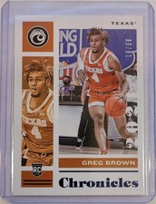 Panini Chronicles Draft Picks Greg Brown III #14 Orange /99 Rookie Texas