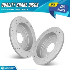 Rear Drilled Disc Brake Rotors for Ford F-150...