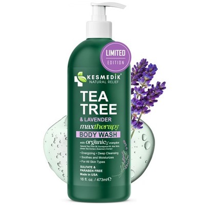 Tea Tree Lavender Body Wash MaxTherapy, Itchy Skin Relief, Antifungal Defense...