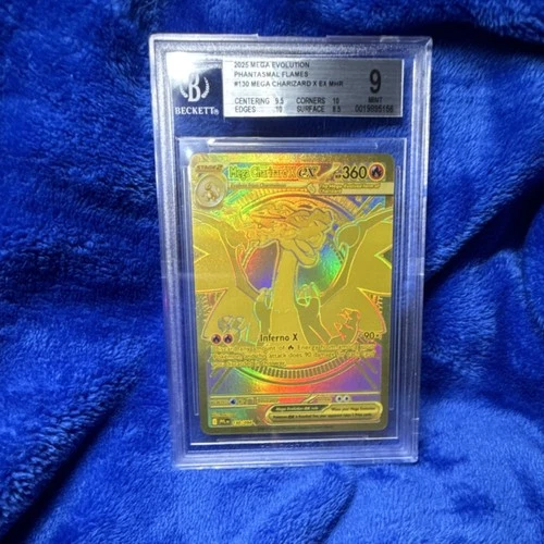 Mega Charizard X EX Beckett 9 Mega Hyper Rare Holo 2025 Phantasmal Flames