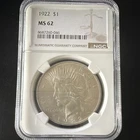 1922 Peace Dollar $1 Silver Coin NGC MS62 Philadelphia KM#150 8687260-046