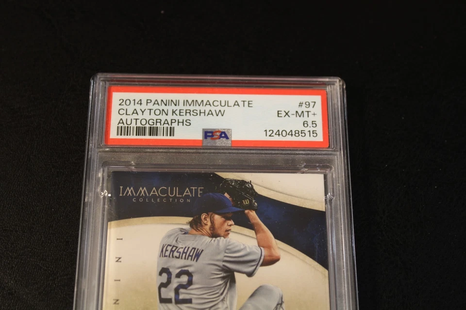 2014 Panini Immaculate - Autograph - Clayton Kershaw 21/25 - PSA EX-MT 6.5 - Image 3 of 4