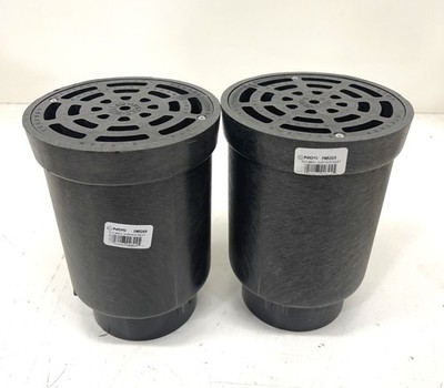 LOT OF 2 NDS 6 in.x4 in. x9 in. Plastic Flo Well Surface Drain Catch Basin Inlet