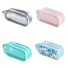 Multifunctional Pen Case Zippered Pencil Pouches Big Capacity Student Pen Case