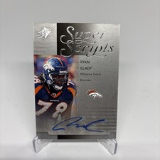 2009 SPx Football RYAN CLADY Super Scripts Rookie RC Auto Denver Broncos #S-RC