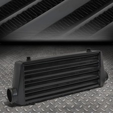 Black Aluminum 27.675x8.5x2.75 Tubefin Fmic Turbo Front Mount Intercooler Black Aluminum 27.675x8.5x2.75 Tubefin Fmic Turbo Front Mount Intercooler