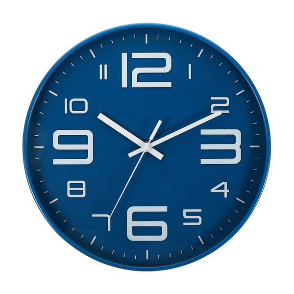 Batteriebetrieben Nicht Tickend Fegen-Bewegung 3D-Nummern Wanduhr 12 Zoll-image