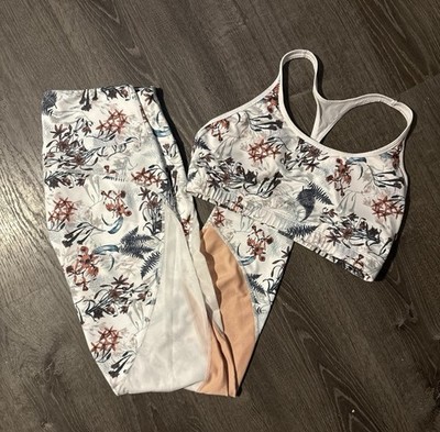 SHEIN Floral Print Activewear Set   Sports Bra & Leggings   Size XL