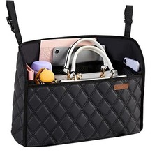 Car Net Pocket Handbag Holder Between Seats Back Storage Organizer Leather