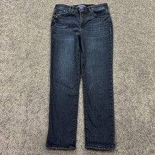 Democracy Jeans Womens 8 Blue Cropped Stretch Ab Solution Dark Wash Denim Preppy