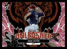 Jack Leiter 2023 Donruss Unleashed Pink Fireworks #U6 Texas Rangers