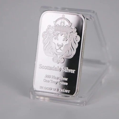 Scottsdale Silver 999 Fine Silver One Troy Ounce 1 Bars Bullion (Decoration)