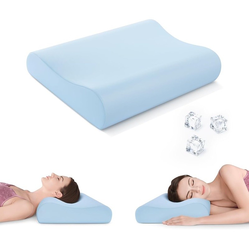 Ergonomic Memory Foam Pillow Portable Contour Design All Sle
