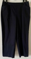 Talbots Women's Size 12 Petites Blue Stretch Flat Front Tapered Leg Dress Pants
