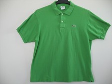 Lacoste Mens Polo Shirt Size L 6 Green Short Sleeve Pique Cotton Classic Logo