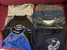 Boys Athletic Shirt Lot 7 Pc Under Armour Nike Sonic U.S. Polo Youth EUC  short
