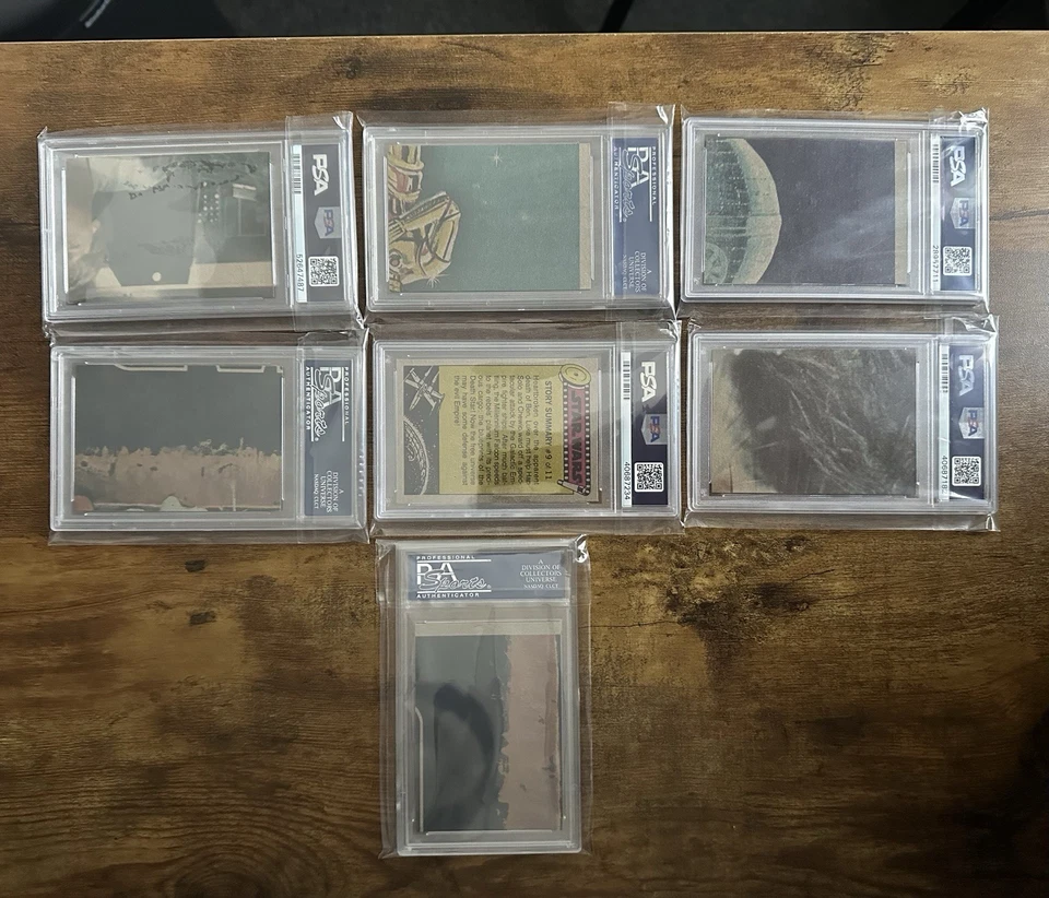 Star Wars 1977 Topps Series 1 Blue, Incomplete Set, 7 Cards In PSA Mint 9 - Image 2 of 4