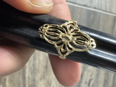 Filigraner Ring 14 Karat Gelbgold Nachlass Größe 5,75