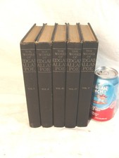 1903 Works of Edgar Allen Poe Raven Edition Books Volumes 1-5