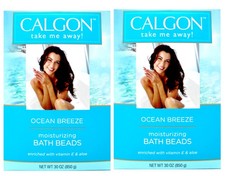 Calgon Ocean Breeze Moisturizing Bath Beads With Aloe, 2-Pack, 30 oz 850g 