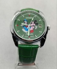 Citizen 4-281080KT Vintage Mickey Donald Duck Automatic Mens Watch Auth Works
