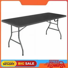 Cosco 6 Foot Premium Folding Table, Black