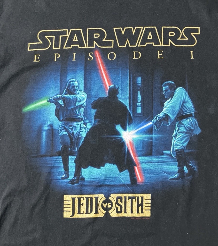 VTG 1999 Star Wars Episode I Jedi Vs Sith T Shirt Lee… - Gem